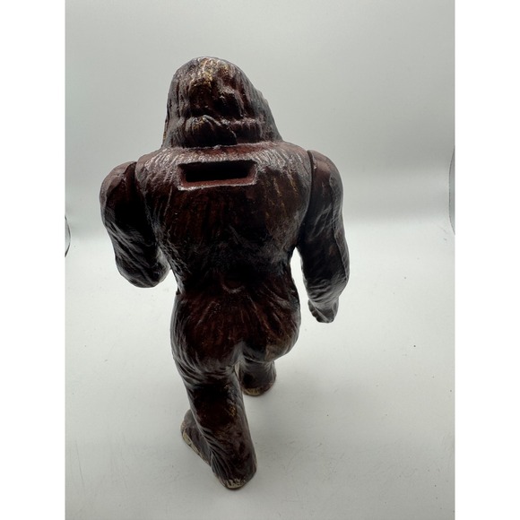Bigfoot Sasquatch Figure Toy Dark Brown Bank Textured Collectible Display